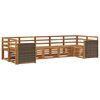 vidaXL Set divano sezionale 6 pcs Naturale Legno di Acacia Massello