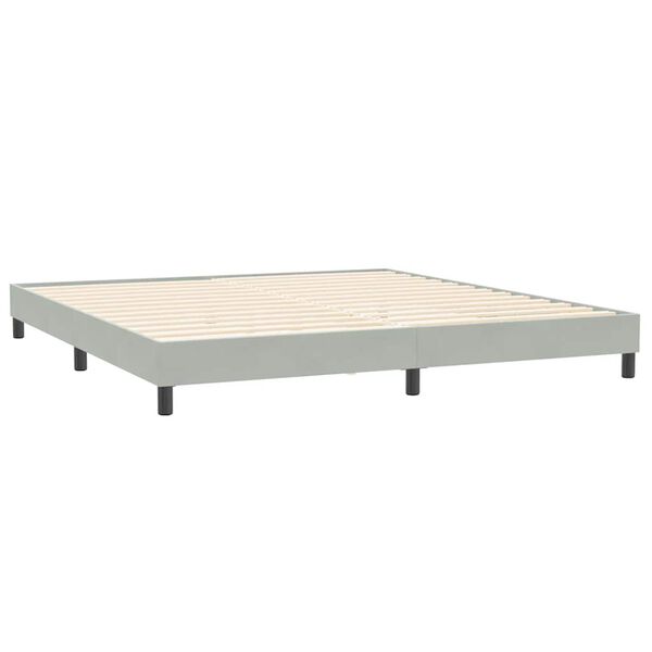 vidaXL Letto a Molle senza Materasso Grigio Chiaro 200x220cm Velluto