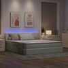 vidaXL Letto con contenitore e LED Grigio chiaro 180 x 200 cm Velluto