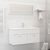 vidaXL Set Mobili da Bagno Bianco in Truciolato