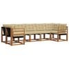 vidaXL Set di divani da esterno 7 pz Naturale e Beige