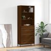 vidaXL Credenza Rovere Marrone 69,5x34x180 cm in Legno Multistrato