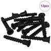 vidaXL Vite a testa esagonale 12 pz Nero 7 x 40 mm Ferro