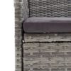vidaXL Set da Pranzo da Giardino 5 pz con Cuscini Grigio e Nero