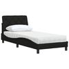 vidaXL Letto con Materasso Nero 80x200 cm in Tessuto