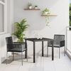 vidaXL Set da Pranzo per Giardino 5 pcs Nero Poly Rattan