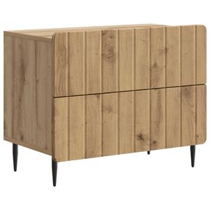 vidaXL Armadio da Notte Rovere Artigianale 62 x 34,5 x 49,5 cm