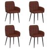 vidaXL Sedie da pranzo 4 pz Similpelle Marrone Lucido 57 x 50 x 85 cm