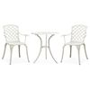vidaXL Set da Bar 3 pz in Alluminio Pressofuso Bianco
