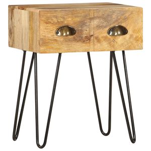 vidaXL Comodino 40x30x50 cm in Legno Massello di Mango