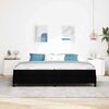 vidaXL Letto a molle con materasso Nero 200 x 200 cm Tessuto