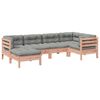 vidaXL Set Divani Giardino 6 pz Cuscini Legno Massello Abete Douglas