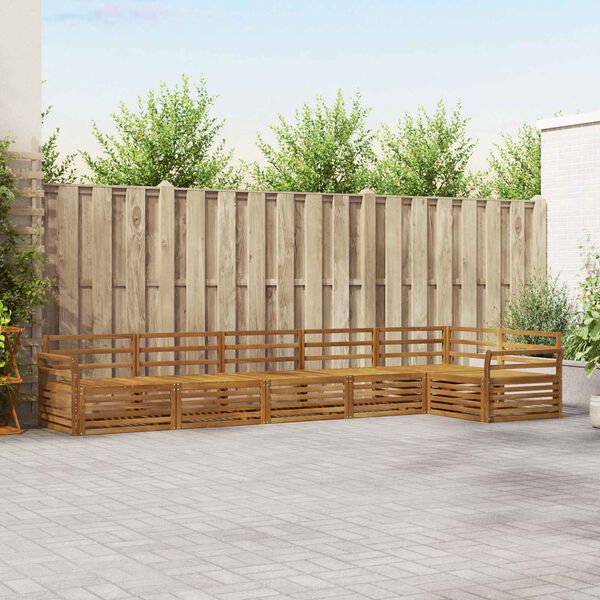 vidaXL Set di divani da esterno 6 pcs Naturale