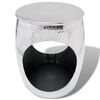 vidaXL Pouf/Tavolino a Forma di Barile in Alluminio Argento