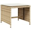 vidaXL Sgabelli Giardino con Cuscini 4pz Beige 40x40x35 cm Polyrattan