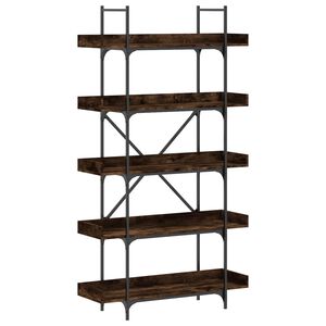 vidaXL Libreria 5 Ripiani Rovere Fumo 100x33x180,5cm Legno Multistrato