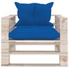 vidaXL Set Salotto Giardino su Pallet Cuscini 6 pz in Legno di Pino