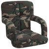 vidaXL Sedia a pavimento regolabile Verde militare 58 x 62 x 58 cm