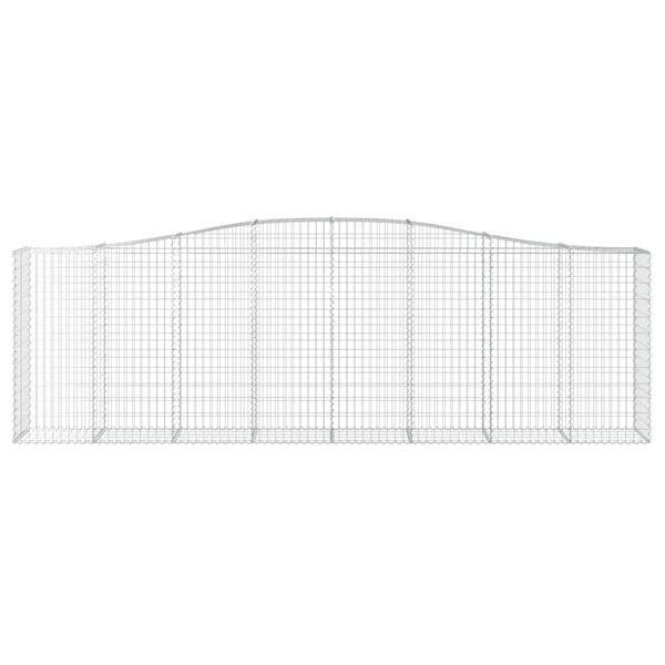 vidaXL Cesti Gabbioni ad Arco 20 pz 400x50x120/140 cm Ferro Zincato