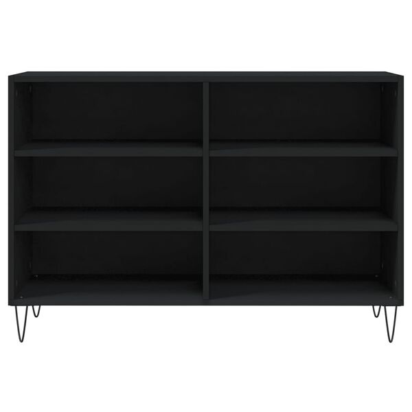 vidaXL Credenza Nera 103,5x35x70 cm in Legno Multistrato