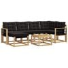 vidaXL Set di divani da esterno 7 pz Bianco e Nero