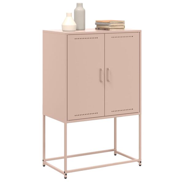 vidaXL Credenza Rosa 68,5x38,5x107 cm in Acciaio
