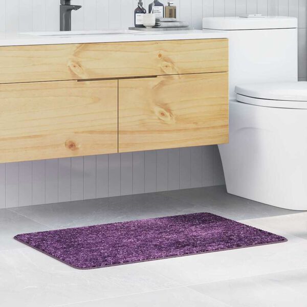 vidaXL Tappetino da bagno antiscivolo Viola 60 x 90 cm PP