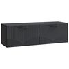vidaXL Mobile Porta TV da Muro Montaggio a parete Nero 98 x 31 x 30 cm