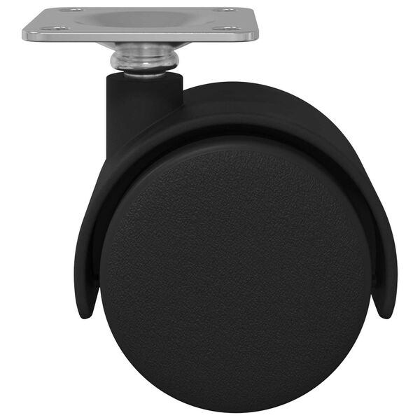 vidaXL Rullo girevole 2 pcs Nero 54 mm Ferro e PP