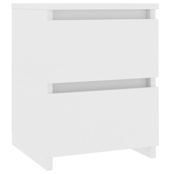 vidaXL Comodini 2 pz Bianco 30x30x40 cm in Legno Ingegnerizzato