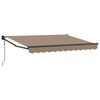 vidaXL Tenda retrattile Tortora 3,5 x 2 m Poliestere e Metallo