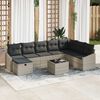 vidaXL Set Divano da Giardino con cuscino 9 pcs polyrattan