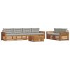vidaXL Set di divani da esterno 7 pz Grigio Naturale e Chiaro
