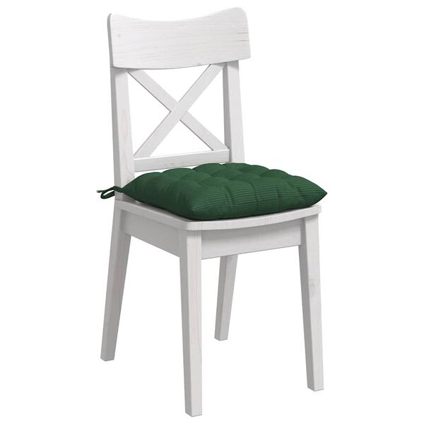 vidaXL Cuscini per Seduta 4 pcs Verde Scuro 40 x 40 x 6 cm