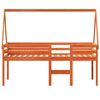 vidaXL Letto a Soppalco con Tetto Cera 75x190cm Legno Massello di Pino