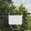 vidaXL Tavolo Appeso da Balcone Bianco 60 x 39 x 65 cm Acciaio