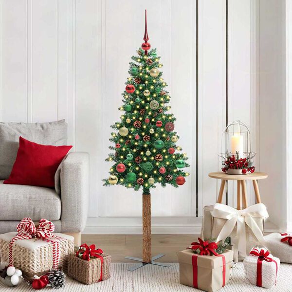 vidaXL Albero di Natale snodato con 150 LED con supporto Verde 150 cm