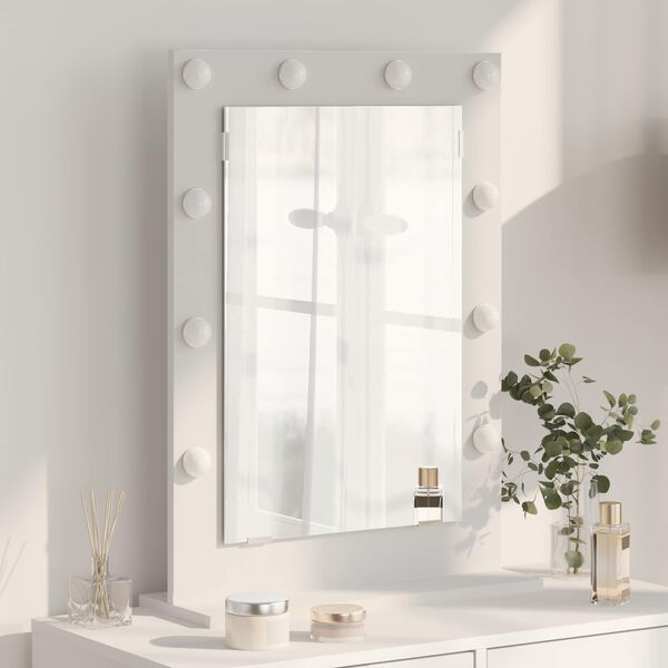 vidaXL Specchio da Vanit&agrave; Rettangolare Bianco 70 x 50 x 18 cm