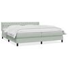 vidaXL Giroletto a Molle con Materasso Grigio Chiaro 200x220cm Velluto