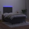 vidaXL Letto a Molle con Materasso e LED Nero 120x190 cm in Velluto