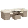 vidaXL Set Divano da Giardino 8 pz con Cuscini Beige in Polyrattan
