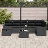 vidaXL Set Divano da Giardino con cuscino 8 pcs Nero Poly Rattan