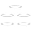 vidaXL adatto per Anelli d'Albero Piatto 5 pz Argento &Oslash;90/120 cm