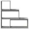 vidaXL Libreria Divisorio 3Piani Grigio Cemento 123x29x123 Truciolato