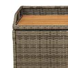 vidaXL Panca Portaoggetti Giardino Grigia 100x50x52 Polyrattan Acacia