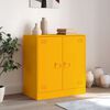 vidaXL Credenza Giallo Senape 67x39x73 cm in Acciaio
