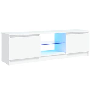 vidaXL Mobile Porta TV con Luci LED Bianco 120x30x36 cm