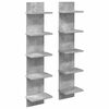 vidaXL Scaffale da parete 2 pcs Grigio Cemento 22 x 15 x 100 cm