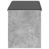 vidaXL Panca per ingresso con cuscino Grigio Cemento 83 x 38 x 45 cm