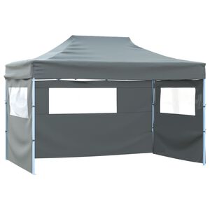vidaXL Tenda Pieghevole con 3 Pareti 431x291x315 cm Antracite